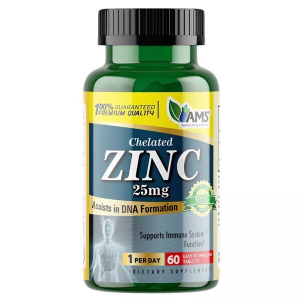 AMS Chelated ZINC 25mg Tablets 60's